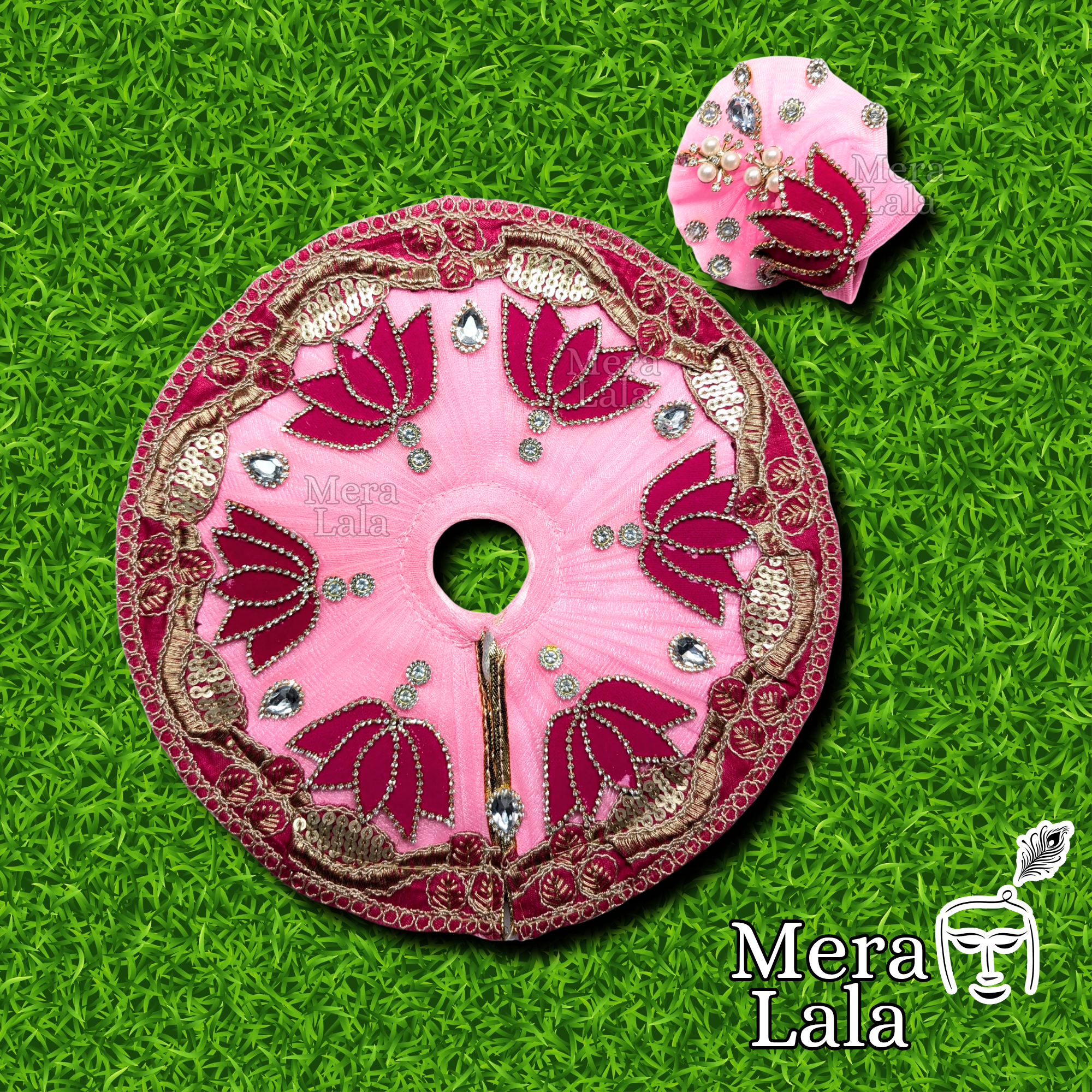 Laddu Gopal Poshak Set | Krishna Dress and Pagdi Set for Bal Gopal (Size 2,4&5)