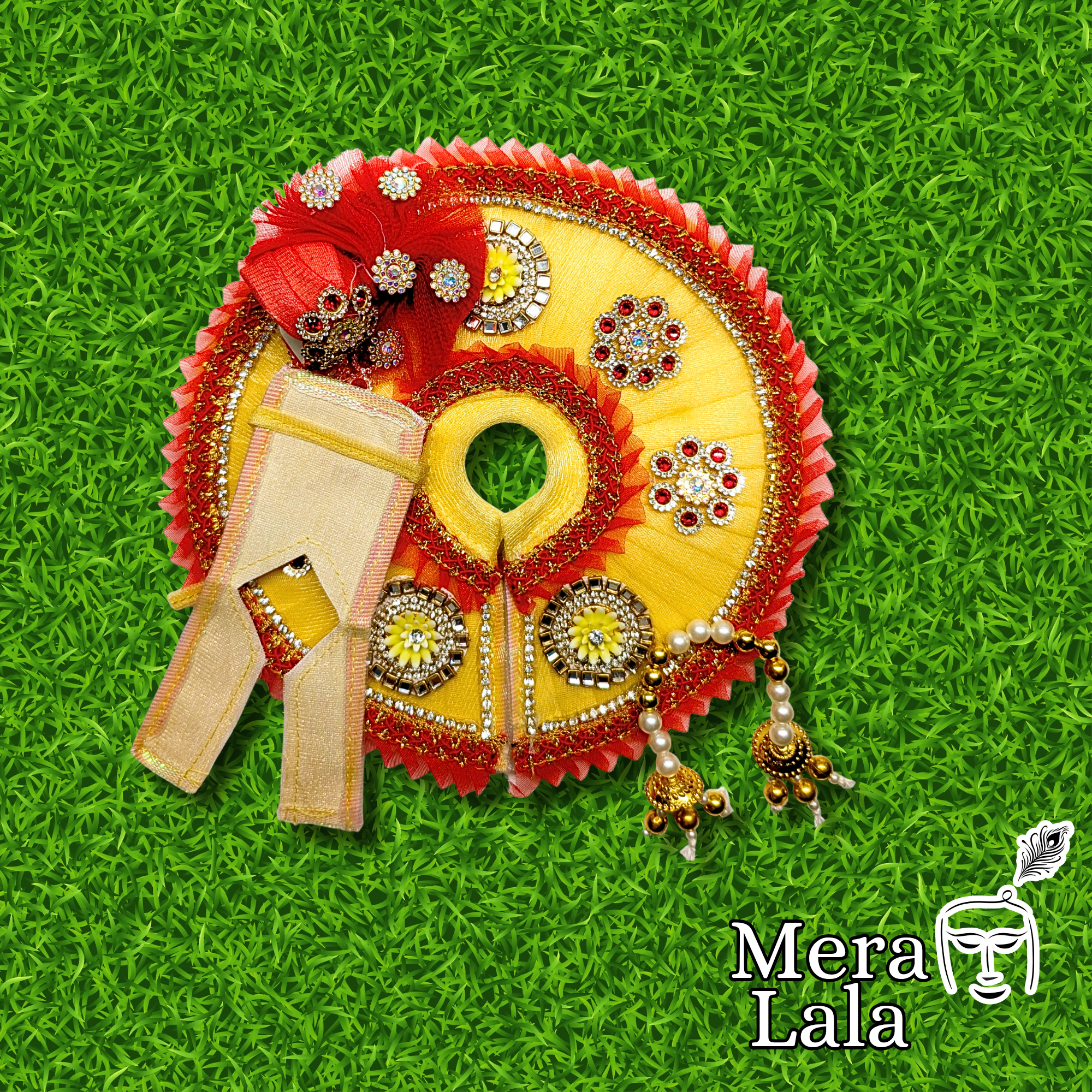 3 piece set - Laddu Gopal Poshak | Krishna Dress for Bal Gopal | Size 2,4
