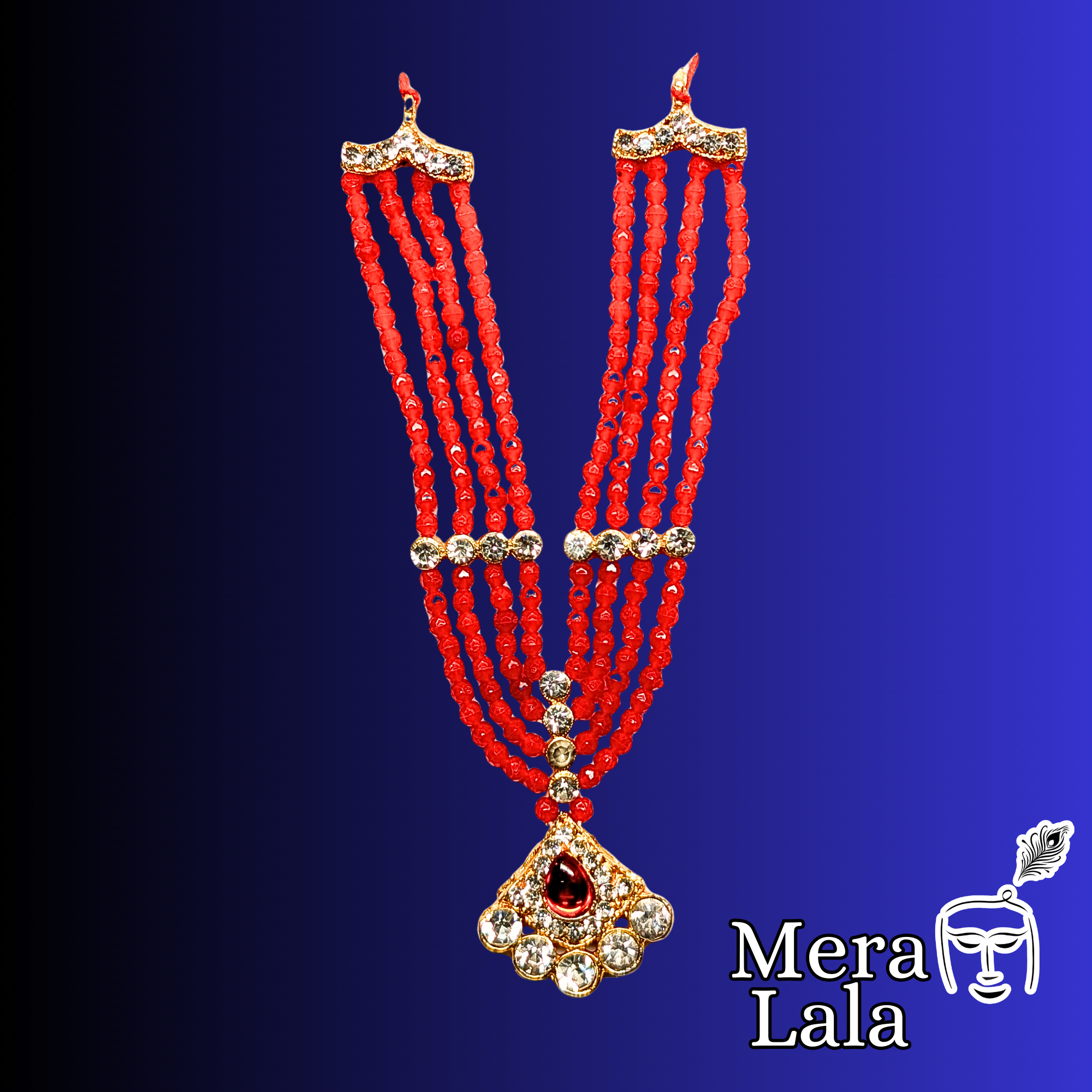Laddu Gopal Mala with dori| Krishna Dress and accessories for Bal Gopal | (Size-5,6)